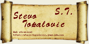 Stevo Topalović vizit kartica